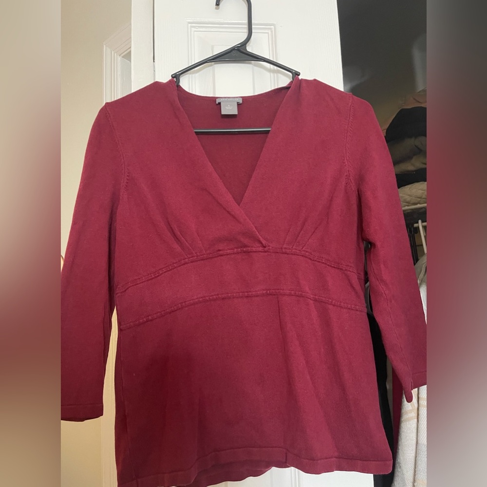 Ann Taylor Maroon Shirt